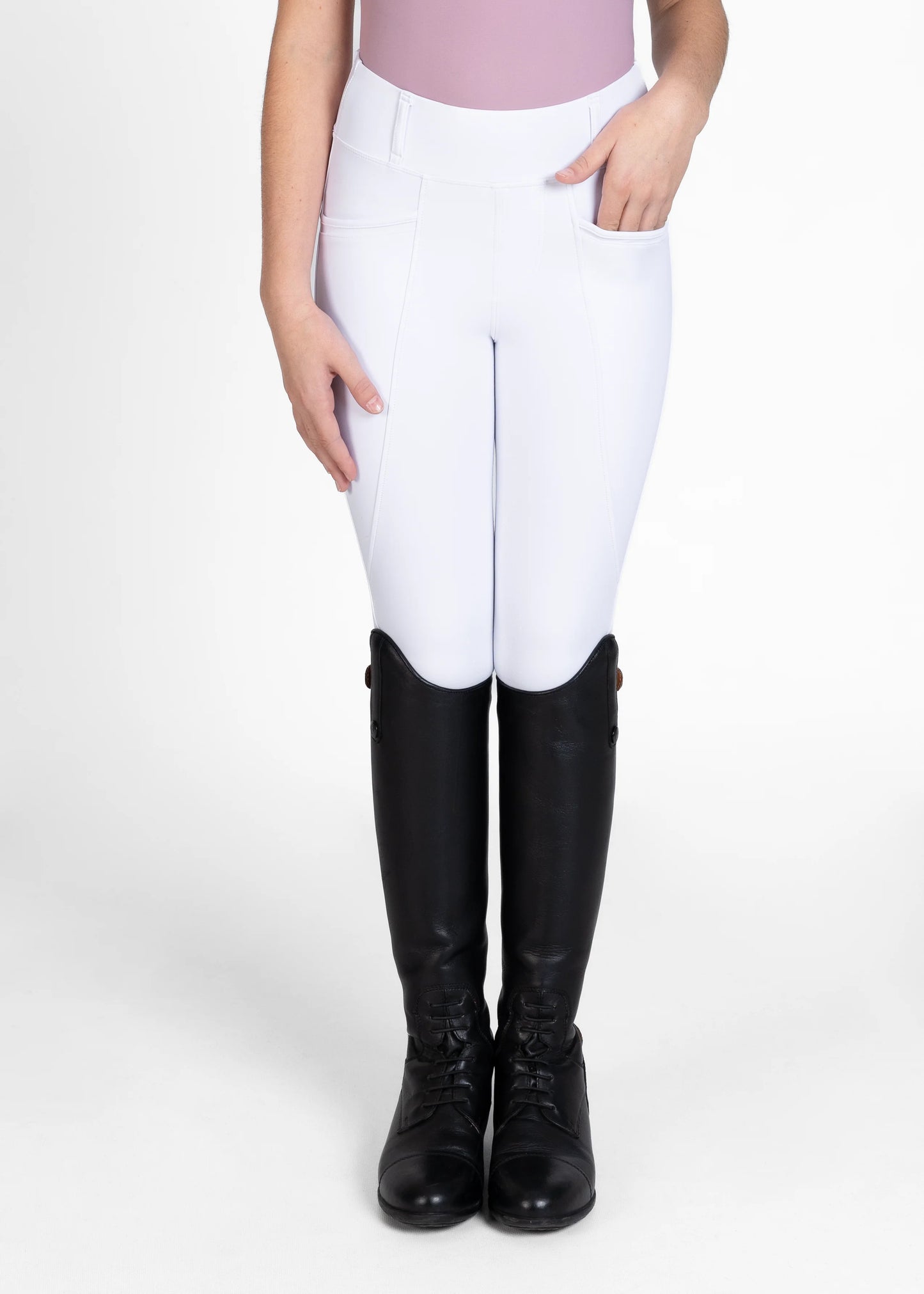 YR Pro Riding Leggings White
