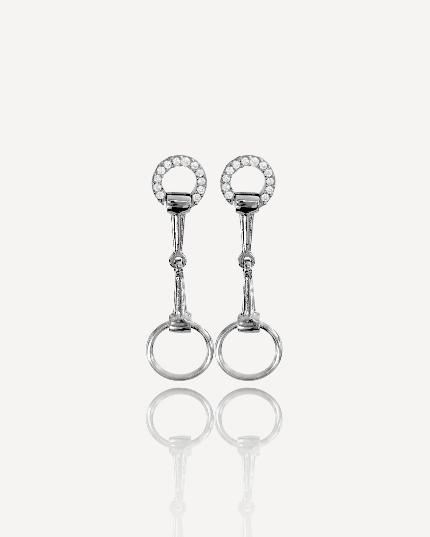 Aretes Largos Mixtos Zirconia Bocado